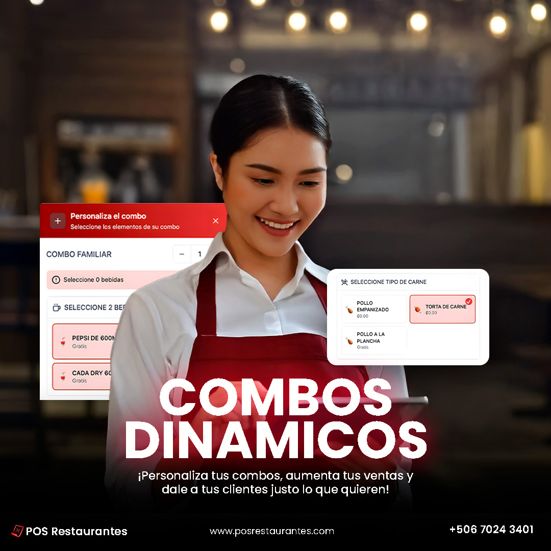 Ejemplo de combos dinámicos en sistema POS