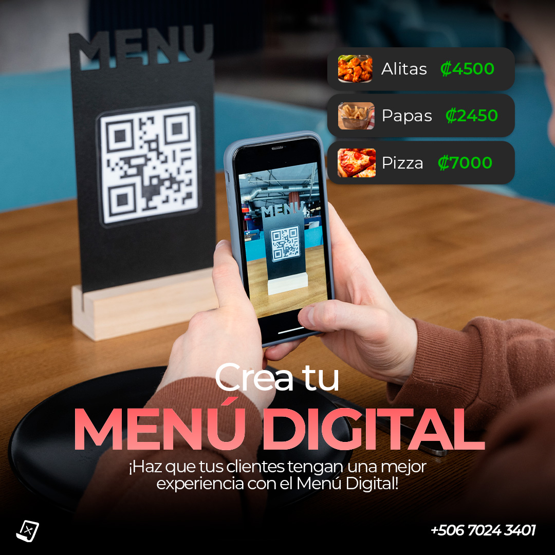 Ejemplo de menú digital con QR